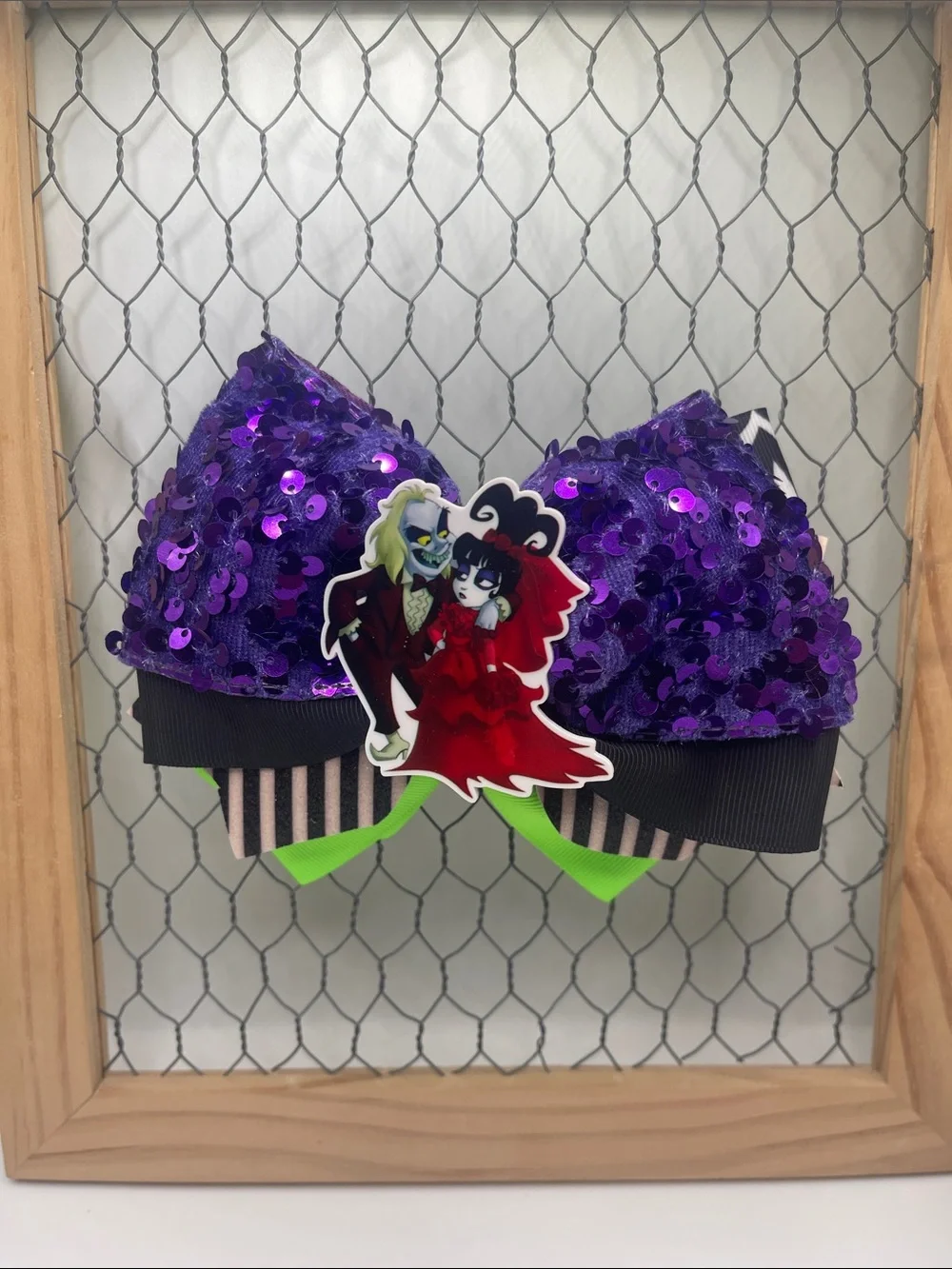 Handmade Gothic Ghost-Inspired Hair Bow